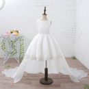 Adorable Stunning Ball Gown Short Flower Girl Dresses with Detachable Train