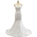 Modern Sheath Sweetheart Floor Length Plus Size Wedding Dress with Straps