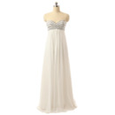 Empire Sweetheart Floor Length Chiffon Maternity Wedding Dress