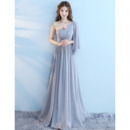 Amazing One Shoulder Floor Length Chiffon Bridesmaid Dress