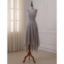 Elegant Sheath V-Neck Knee Length Chiffon Formal Mother Dress with Jackets