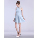 Girls Pretty Custom One Shoulder Mini/ Short Asymmetric Homecoming Party Dress