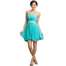 Girls Simple Sweetheart Mini/ Short Chiffon Homecoming/ Party Dress