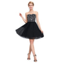 Girls Sexy Sweetheart Mini/ Short Chiffon Black Homecoming/ Party Dress