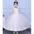 Inexpensive Amazing Ball Gown Ankle Length Organza Flower Girl Dress