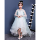 New Stunning High-Low Sweep Train Organza Flower Girl Dress