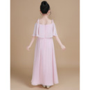 Stunning Off-the-shoulder Ankle Length Chiffon Junior Bridesmaid Dress