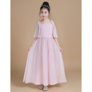 Stunning Off-the-shoulder Ankle Length Chiffon Junior Bridesmaid Dress