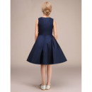 New Style A-Line Knee Length Satin Junior Bridesmaid Dress