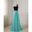 New One Shoulder Floor Length Chiffon Evening/ Prom Dress