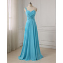 Custom One Shoulder Floor Length Chiffon Evening/ Prom Dress