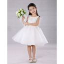 Little Girls Cute A-Line Knee Length Embroidery Flower Girl Dress