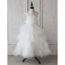 Amazing A-Line Floor Length Ruffle Skirt Flower Girl Dress