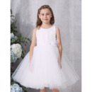 New Style Ball Gown Knee Length Organza Flower Girl Dress