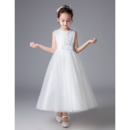 Adorable A-Line Ankle Length Flower Girl/ First Communion Dress