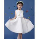 2022 New Style A-Line Sleeveless Knee Length Lace Flower Girl Dress