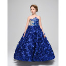 Stunning A-Line Ankle Length Floral Skirt Little Girls Party Dress