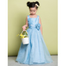 Discount Straps Floor Length Taffeta Flower Girl Dress for Wedding