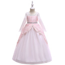 Inexpensive Ball Gown Long Sleeves Long Little Girls Party Dress