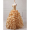 Affordable Ball Gown Sweetheart Floor Length Prom/ Quinceanera Dress