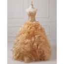 Affordable Ball Gown Sweetheart Floor Length Prom/ Quinceanera Dress
