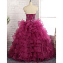 Inexpensive Ball Gown Sweetheart Floor Length Prom/ Quinceanera Dress