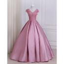 Elegant Ball Gown V-Neck Floor Length Prom/ Quinceanera Dress