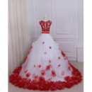 Ball Gown Floor Length Prom/ Quinceanera Dress with Rosette