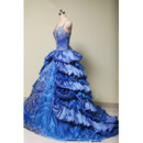 Elegant Spaghetti Straps Floor Length Prom/ Quinceanera Dress