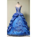 Elegant Spaghetti Straps Floor Length Prom/ Quinceanera Dress