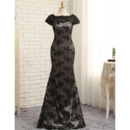 Affordable Mermaid Floor Length Lace Black Prom/ Formal Dress