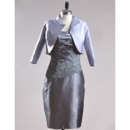 New Style Short Satin Mother Dress with Jackets for Wedding