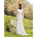 Discount Sheath Sleeveless Floor Length Satin Reception Wedding Dress