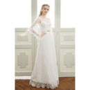 Custom Elegant Floor Length Lace Wedding Dress with Cap Sleeves