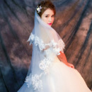 2 Layers 150cm Organza with Embroidery White Wedding Veils