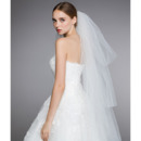 4 Layers Fingertip-Length Organza White Wedding Veils