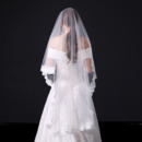 1 Layer Floor-Length Tulle with Lace White Wedding Veils