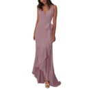 Custom V-Neck Spaghetti Straps High-Low Chiffon Bridesmaid Dress