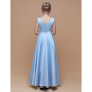 Stunning A-Line Satin Junior Bridesmaid Dress