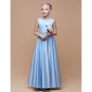 Stunning A-Line Satin Junior Bridesmaid Dress