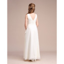 2020 Long Chiffon Junior Bridesmaid Dress