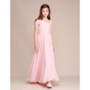 Custom One Shoulder Chiffon Junior Bridesmaid Dress