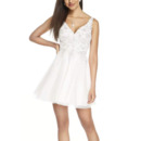 Fashionable A-Line V-Neck Short Lacing Homecoming/ Graduation Dress