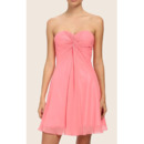 Simple Sexy Sweetheart Sleeveless Chiffon Short Homecoming Dress