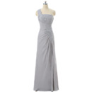 Affordable A-Line One Shoulder Long Chiffon Mother Dresses