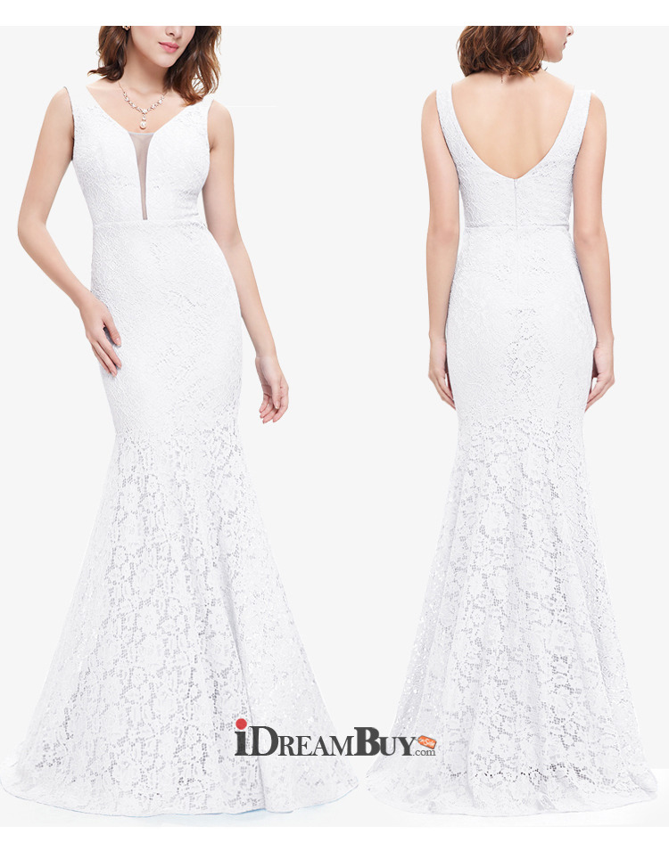 Evening Dress Deep V Plunge neck Backless Graceful Formal Dress Cocktail Party Prom Formal Dress