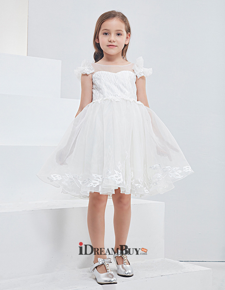 Kids Dream Little Girls Blue Rosebud Organza Flower Girl Dress - Size 8, Sleeveless Special Occasion Dress - View #8